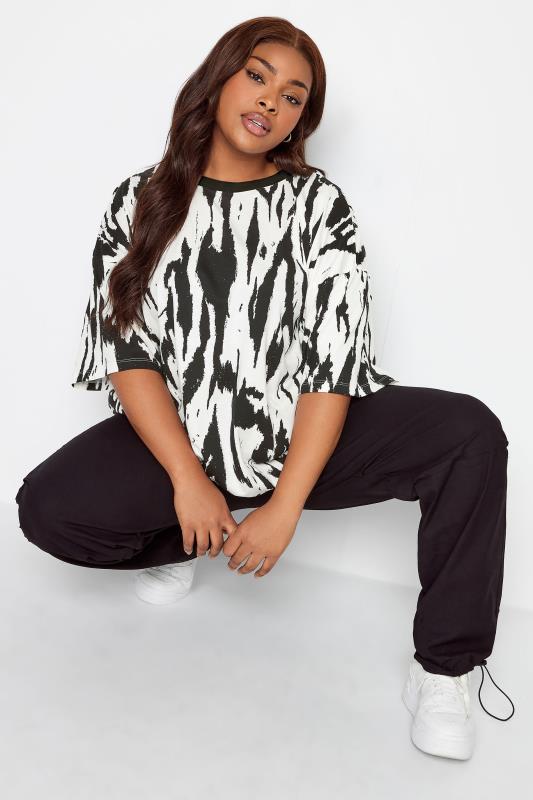 YOURS Curve Plus Size White Animal Print T-Shirt | Yours Clothing  4