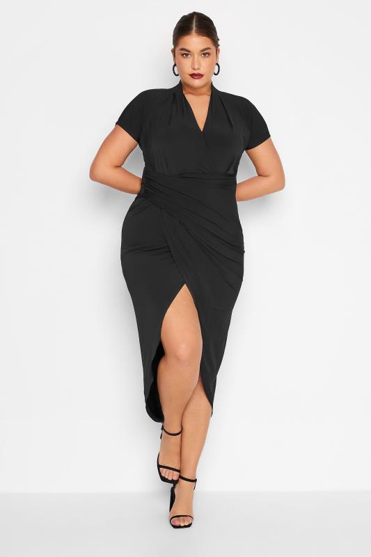 LTS Tall Women's Black Wrap Dress | Long Tall Sally 2