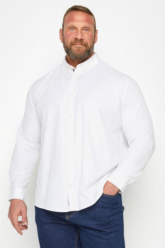  Tallas Grandes BadRhino Big & Tall White Poplin Shirt