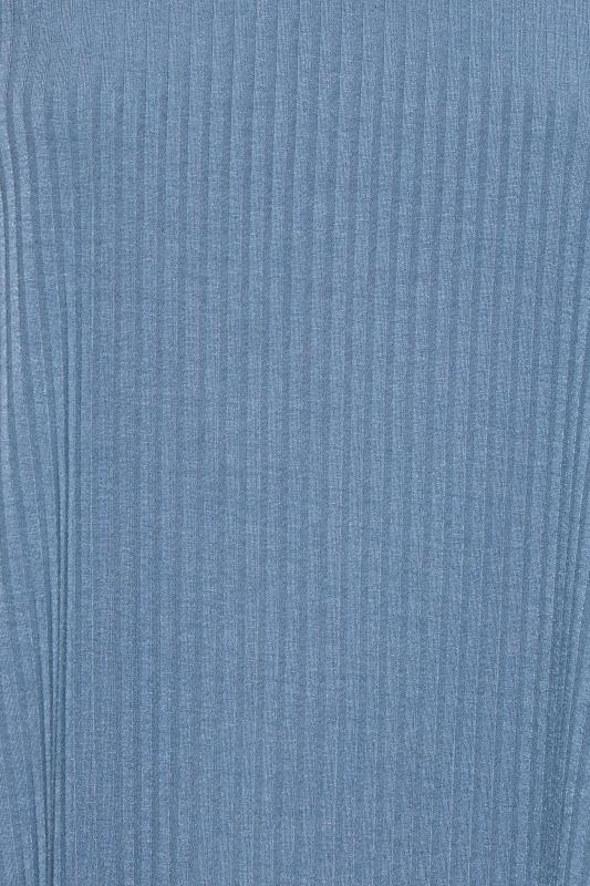 LIMITED COLLECTION Blue Long Sleeve Ribbed Top_S.jpg