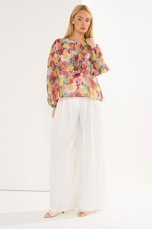 STAR Pink Floral Frill Blouse | StarByJM 1