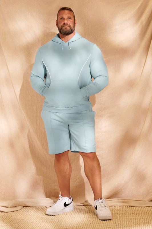  Grande Taille STUDIO A Big & Tall Blue Jersey Shorts