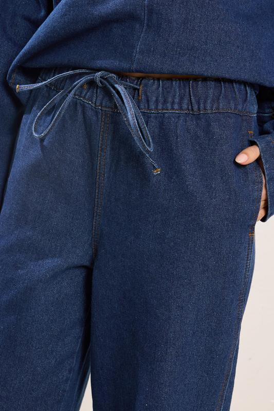 PixieGirl Petite Women's Dark Blue Pull On Barrel Jeans | PixieGirl 6