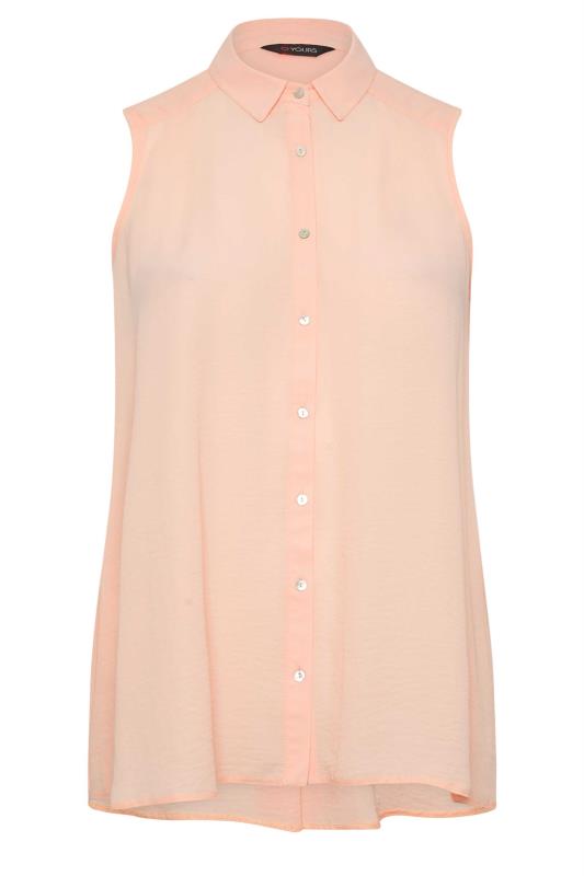 YOURS Plus Size Pink Sleeveless Shirt | Yours Clothing 6