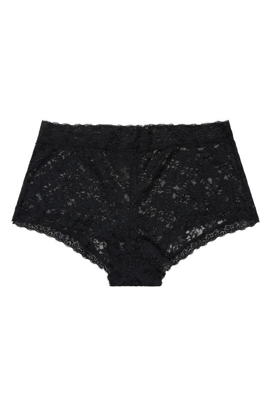 Plus Size 3 PACK Black Lace Mid Rise Shorts | Yours Clothing  4