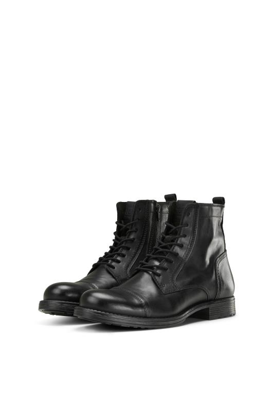 Men's  JACK & JONES Black Leather Shoe