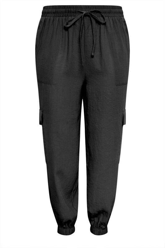 LIMITED COLLECTION Plus Size Black Cargo Pocket Trousers 4