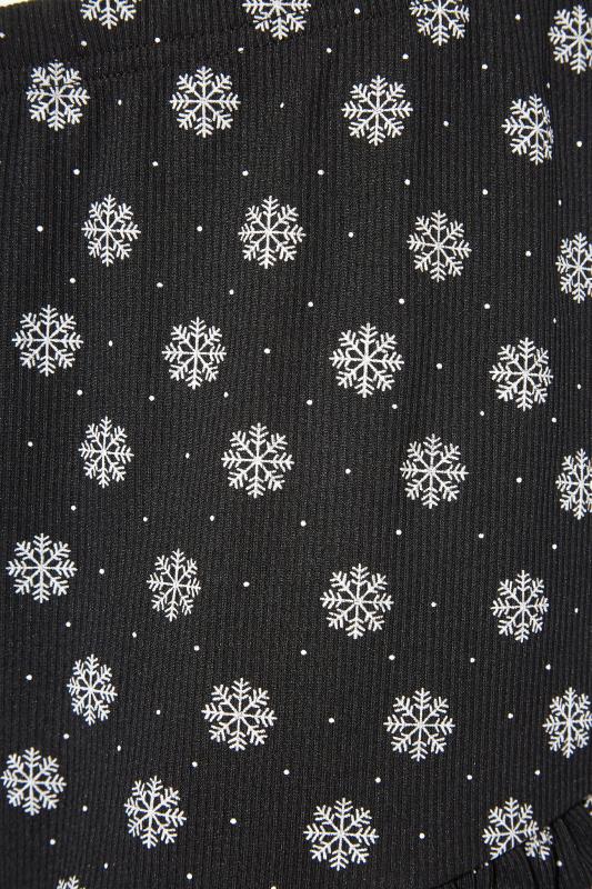 LIMITED COLLECTION Black Snowflake Pyjama Shorts_S.jpg