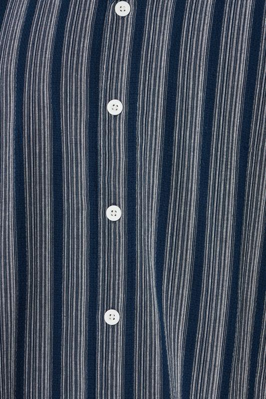 BadRhino Big & Tall Navy Blue & White Stripe Shirt | BadRhino 9
