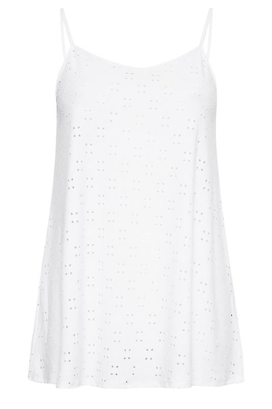 LIMITED COLLECTION Plus Size White Broderie Anglaise Cami Vest Top | Yours Clothing 8