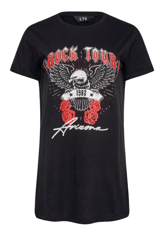 LTS Tall Black 'Rock Tour' Eagle Print T-Shirt 5