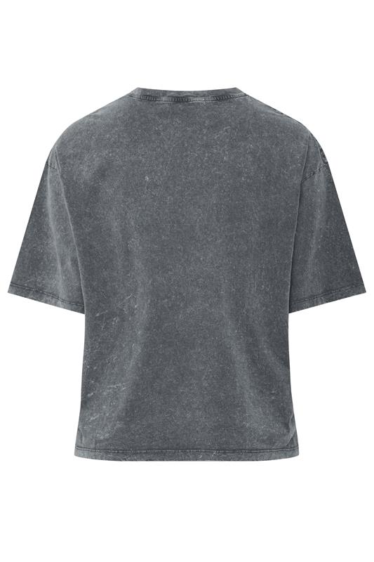 LIMITED COLLECTION Plus Size Grey Acid Wash Seam Detail Top | Yours Clothing 6