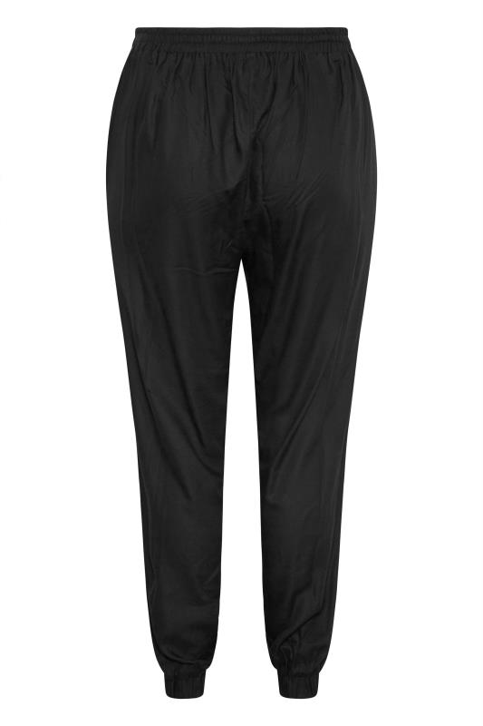 Plus Size Black Cuffed Joggers | Yours Clothing 6