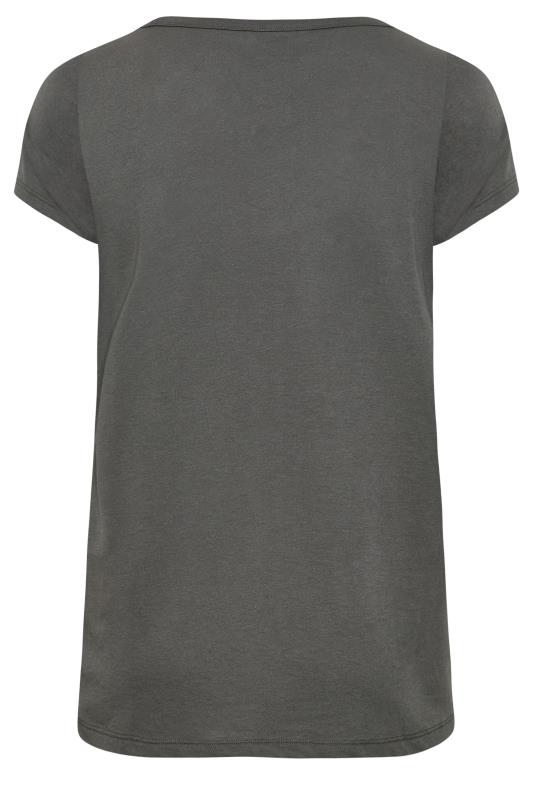 Plus Size Grey Short Sleeve T-Shirt | Yours Clothing 7