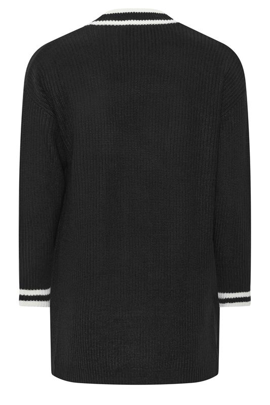 YOURS Plus Size Black Contrast Edge Cardigan | Yours Clothing 6