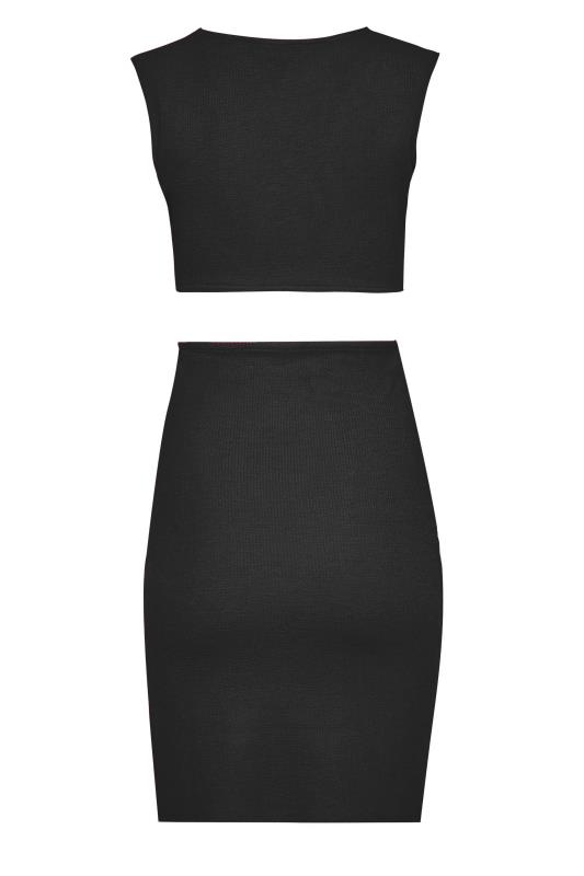 LTS Tall Black Cut Out Ring Detail Dress 7