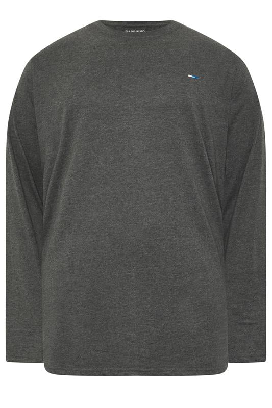  BadRhino Big & Tall T-shirt extra long gris anthracite à manches longues