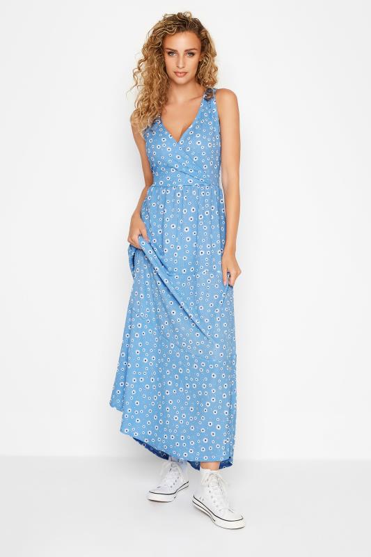 LTS Tall Blue Daisy Print Maxi Dress 2
