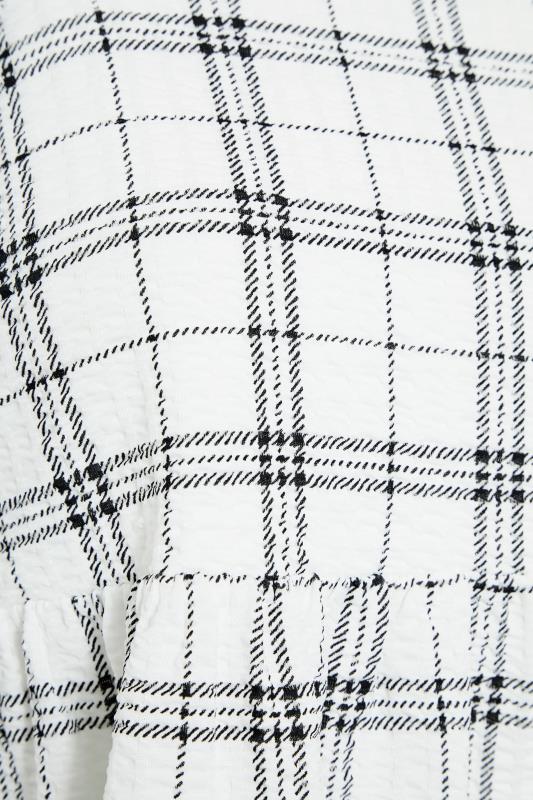 LIMITED COLLECTION Curve White Check Milkmaid Top 5