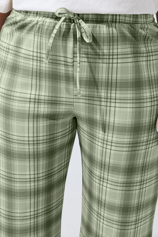 LIMITED COLLECTION Plus Size Grey Check Wide Leg Trousers | Yours Clothing 4