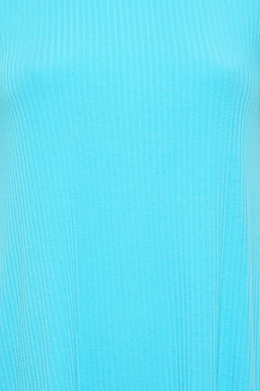 2 PACK Plus Size White & Turquoise Blue Ribbed Swing T-Shirts | Yours Clothing 7