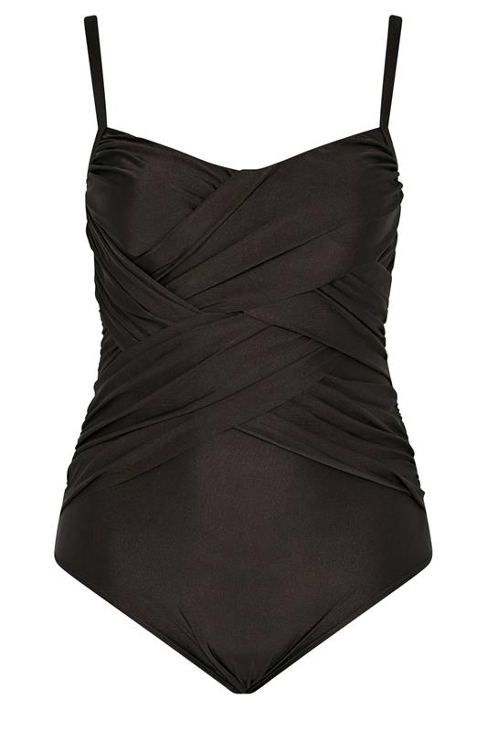  YOURS Maillot de bain croisé super sculptant marron chocolat