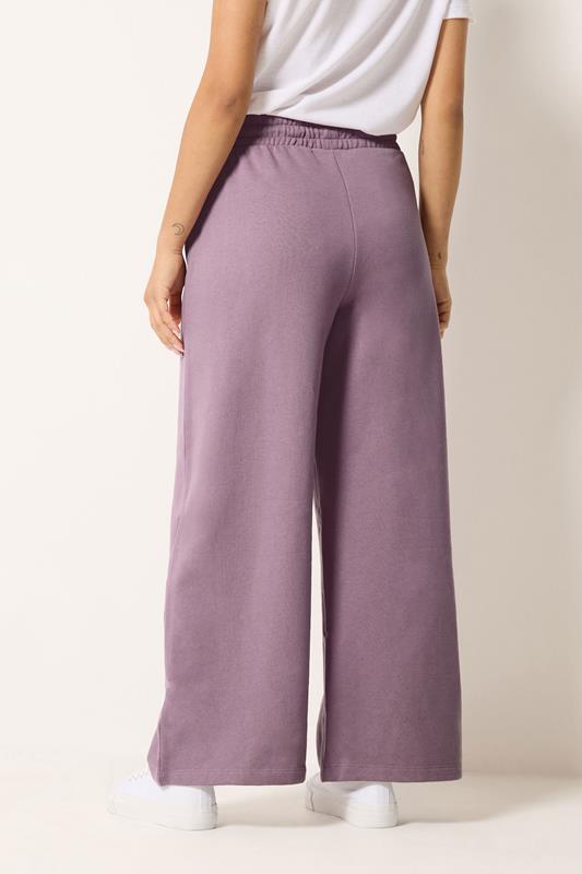M&Co Petite Light Purple Wide Leg Joggers | M&Co 2