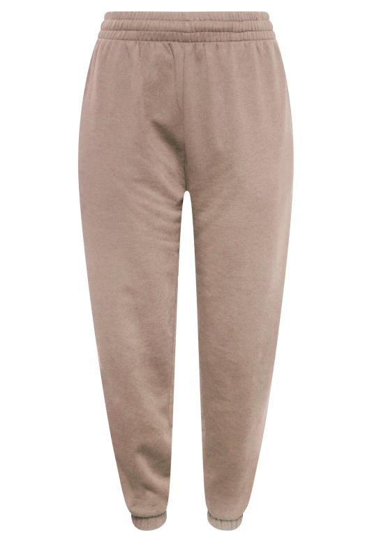 YOURS Plus Size Mocha Brown Cuffed Joggers | Yours Clothing 6