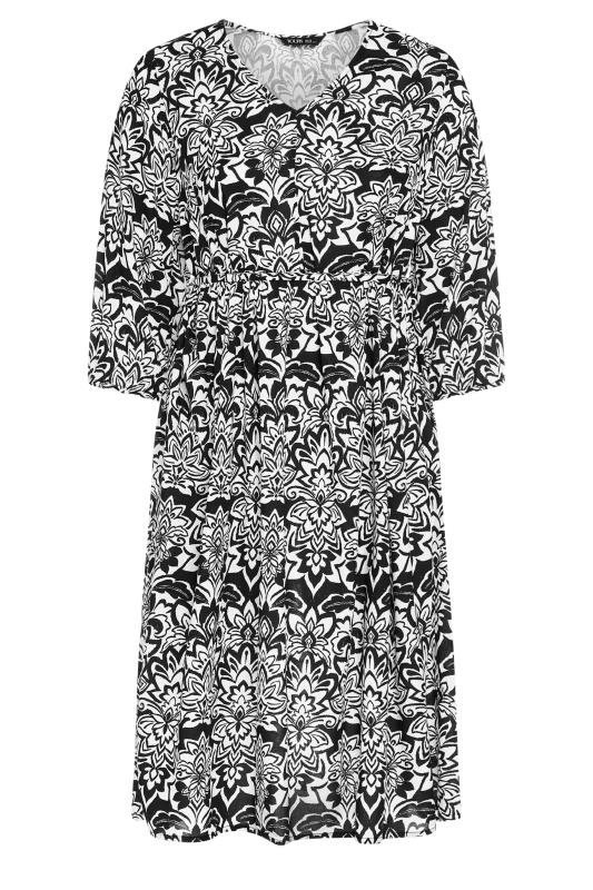 YOURS Plus Size Black Paisley Print V-Neck Midaxi Dress | Yours Clothing 5