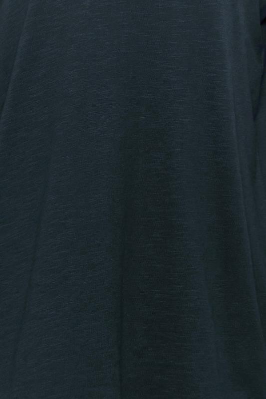 LTS Tall Blue V-Neck Long Sleeve Cotton T-Shirt | Long Tall Sally 4