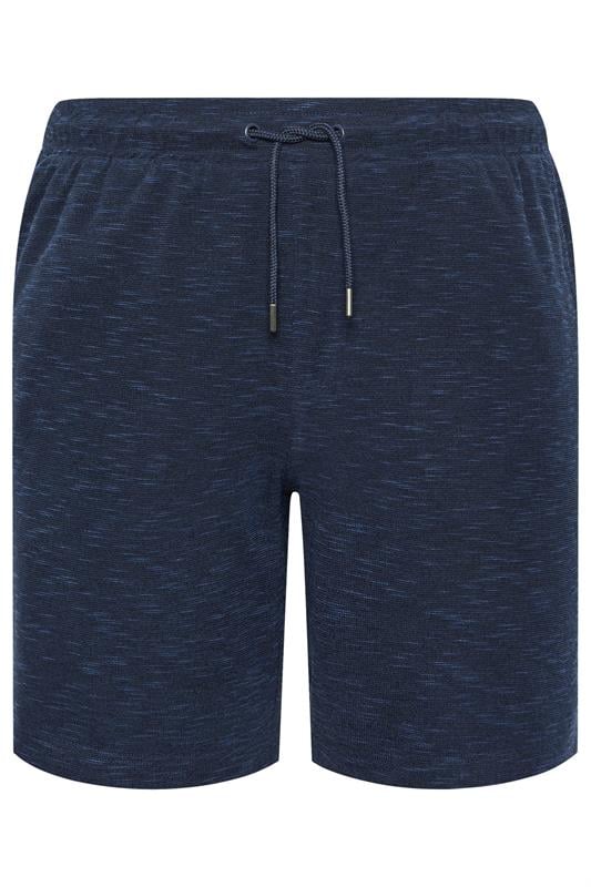 BadRhino Big & Tall Navy Blue Slub Shorts | BadRhino 5