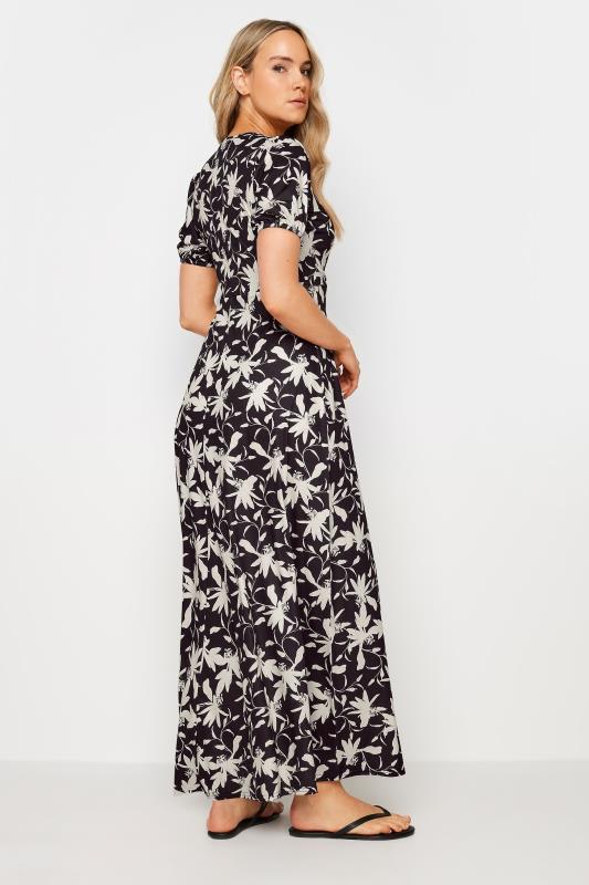 LTS Tall Womens Black Floral Print Maxi Wrap Dress | Long Tall Sally 3