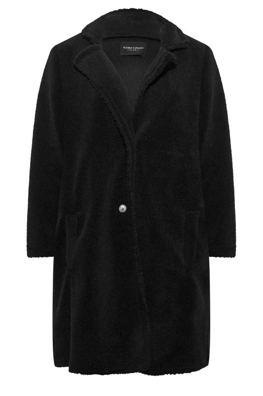 YOURS Plus Size Black Faux Fur Coat 8