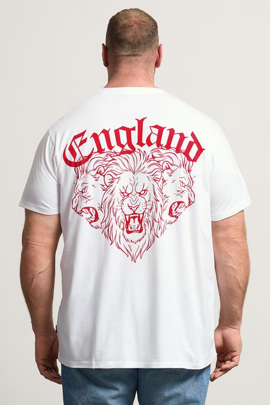 BadRhino Big & Tall White England T-Shirt | BadRhino 2