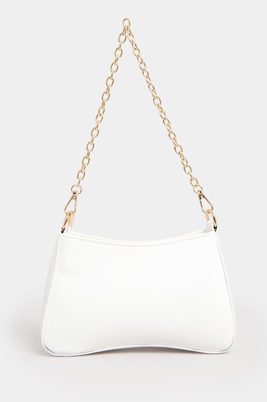 White Detachable Chain Shoulder Bag | Yours Clothing 3