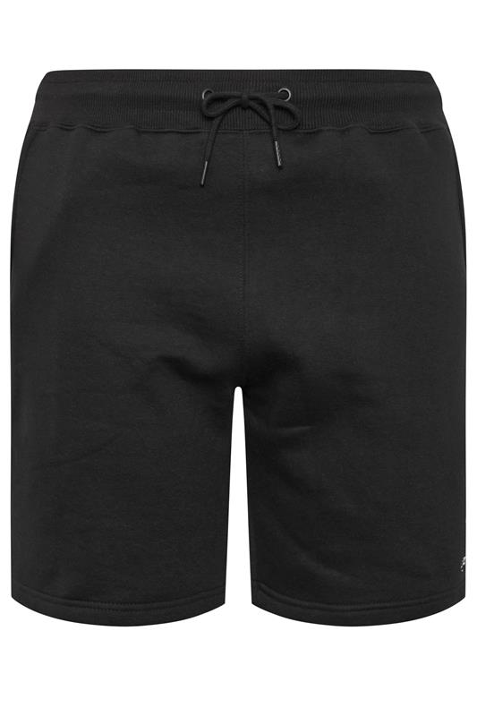 BadRhino Big & Tall Black Skull Printed Jogger Shorts | BadRhino 5