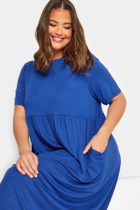 LIMITED COLLECTION Plus Size Blue Pocket Maxi Dress | Yours Clothing 4