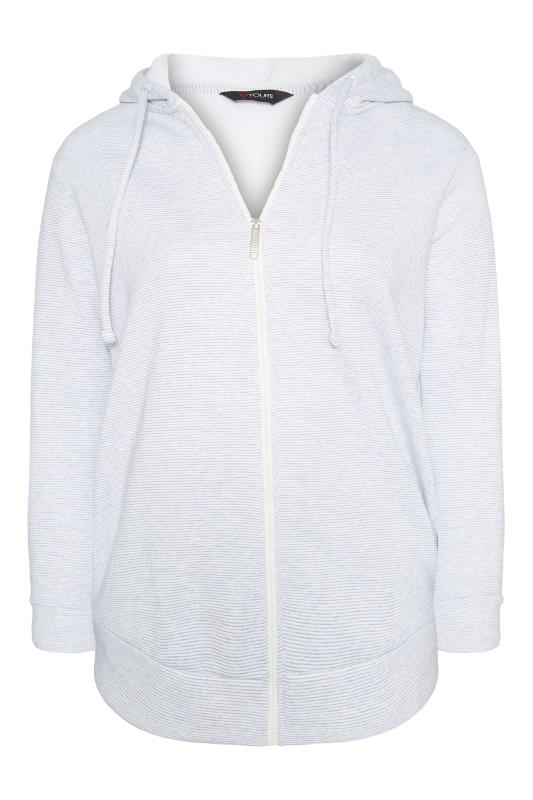 Baby Blue Marl Brushed Soft Touch Zip Through Hoodie_F.jpg
