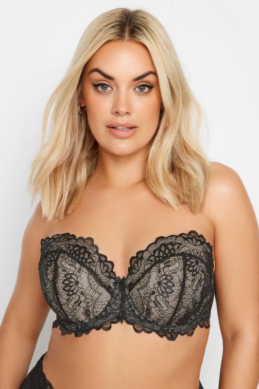 YOURS Plus Size Black Lace Underwired Padded Multiway Bra | Yours Clothing 3
