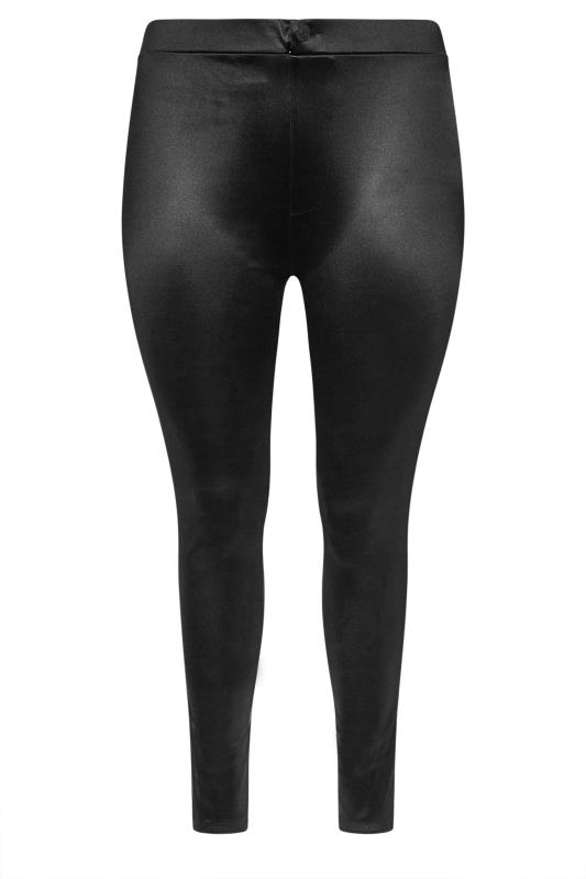 YOURS Plus Size Black Disco Leggings | Yours Clothing 4