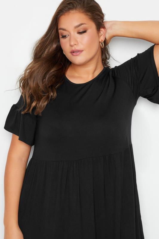 Plus Size Black Smock Tunic Dress | Yours Clothing 4