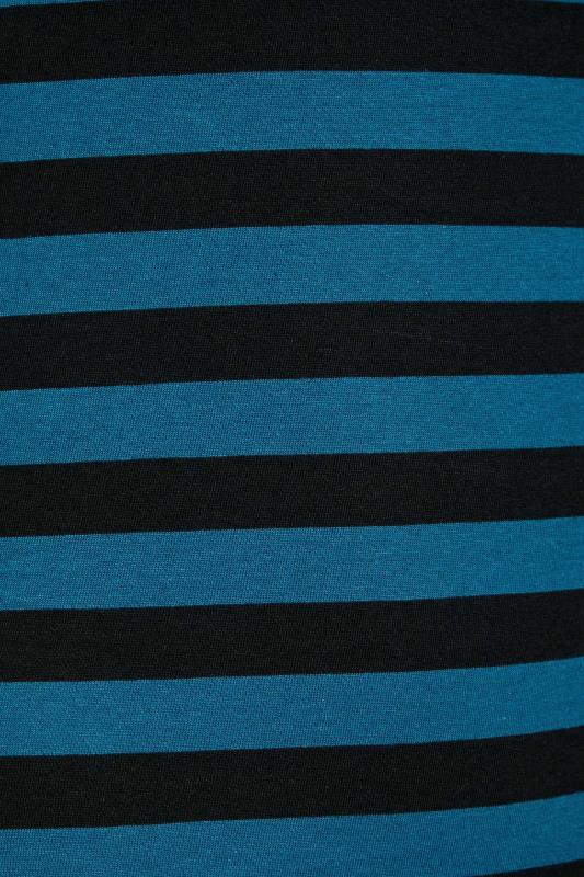 LTS Tall Black & Blue Stripe Long Sleeve T-Shirt 5
