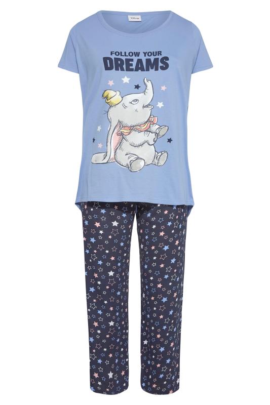 DISNEY Plus Size Blue Dumbo Star Print Pyjama Set | Yours Clothing 6