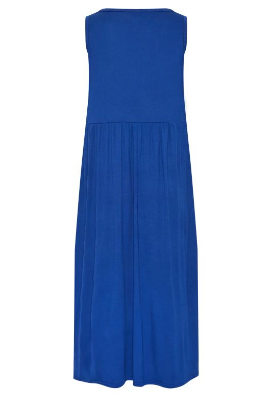 LIMITED COLLECTIO Plus Size Cobalt Blue Placket Maxi Dress | Yours Clothing 7