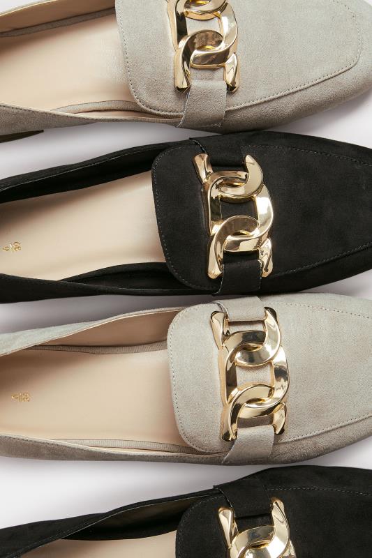 Black Closed Back Loafer In Wide E Fit | Yours Clothing 6