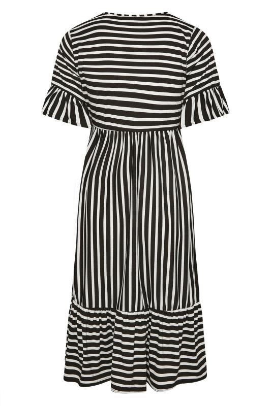 LIMITED COLLECTION Curve Black Stripe Print Midaxi Smock Dress 7