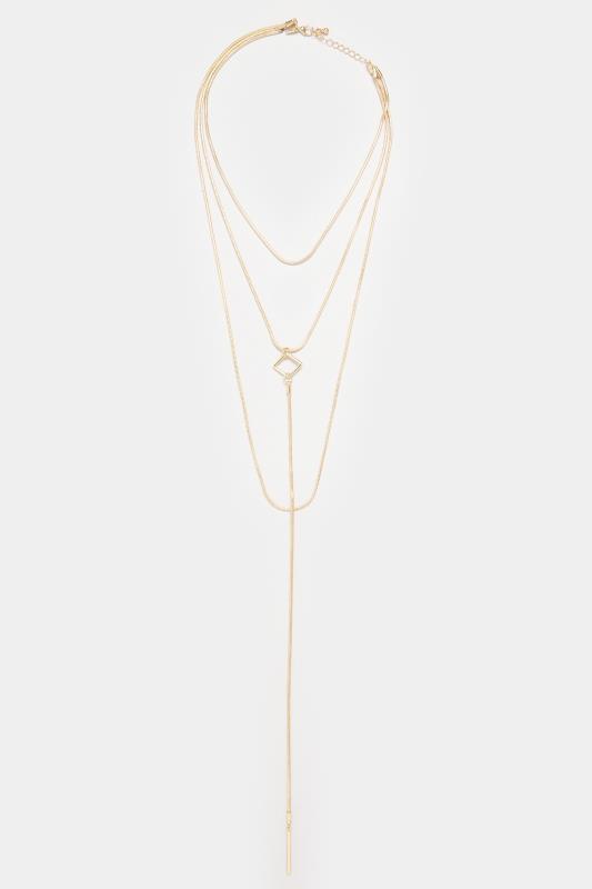 Gold Tone Multi Layered Necklace 2