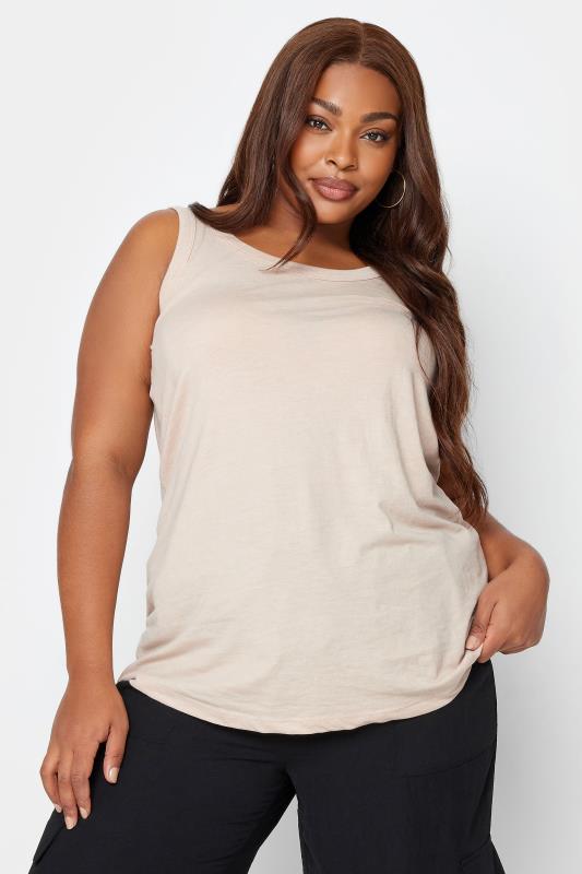 YOURS Plus Size 3 PACK Black & Green Essential Vest Tops | Yours Clothing  3