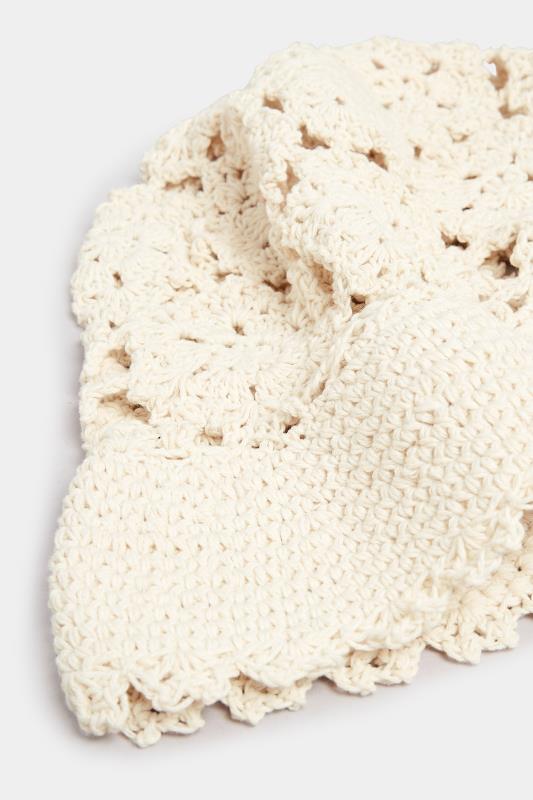 Beige Brown Crochet Bucket Hat | Yours Clothing  3