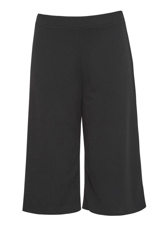 YOURS LONDON Plus Size Black Wide Leg Culottes | Yours Clothing  4